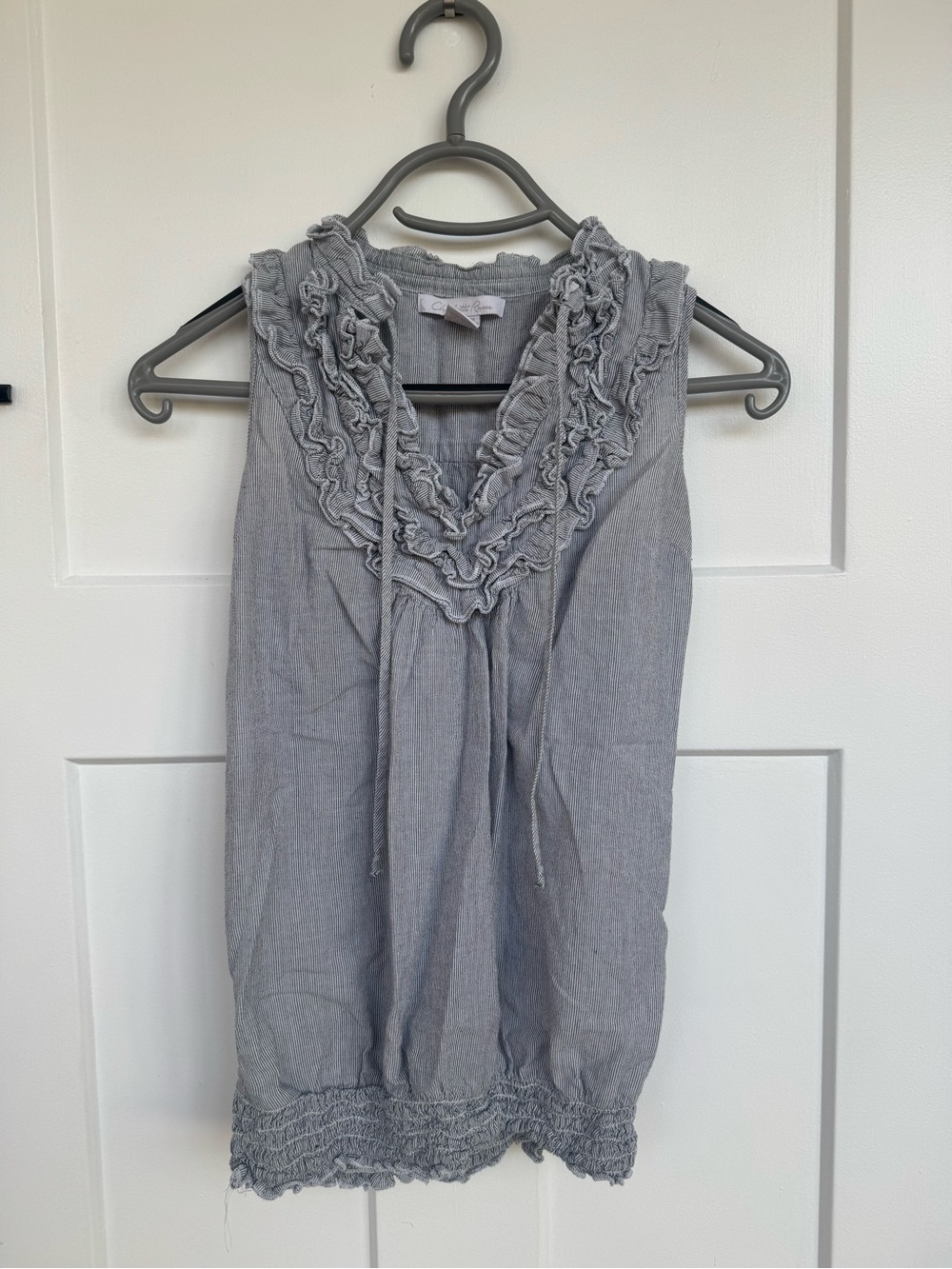 Charolette Russe Medium Stripes Sleeveless Blouse